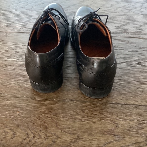 Johnston & Murphy Mens Meade Cap Toe Black Dress Shoe | 9 1/2 - Picture 9 of 12